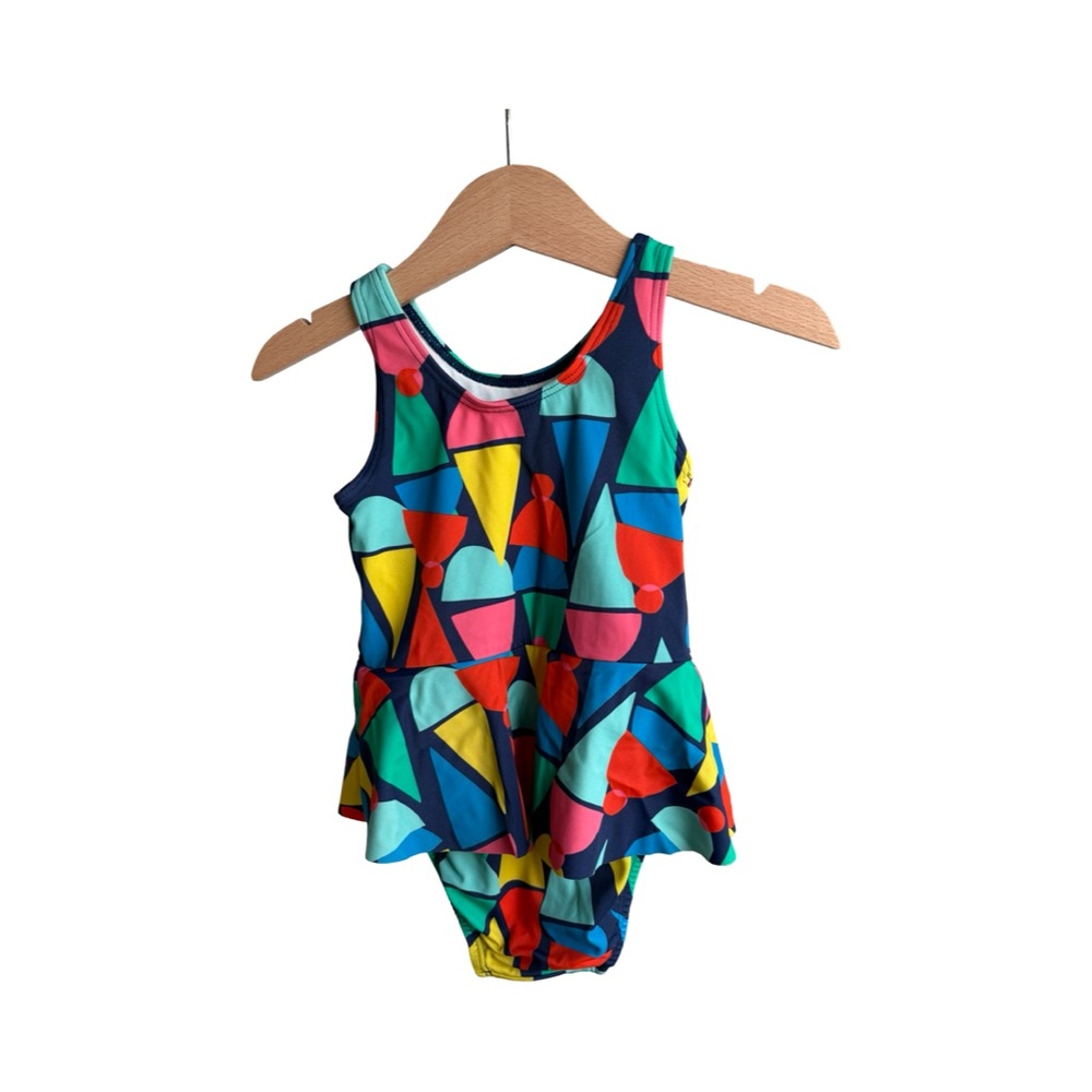 Hanna Andersson 2T Colorful Geometric Kids Swimsuit